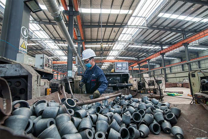 嘉峪关网架配件-锥头加工车间